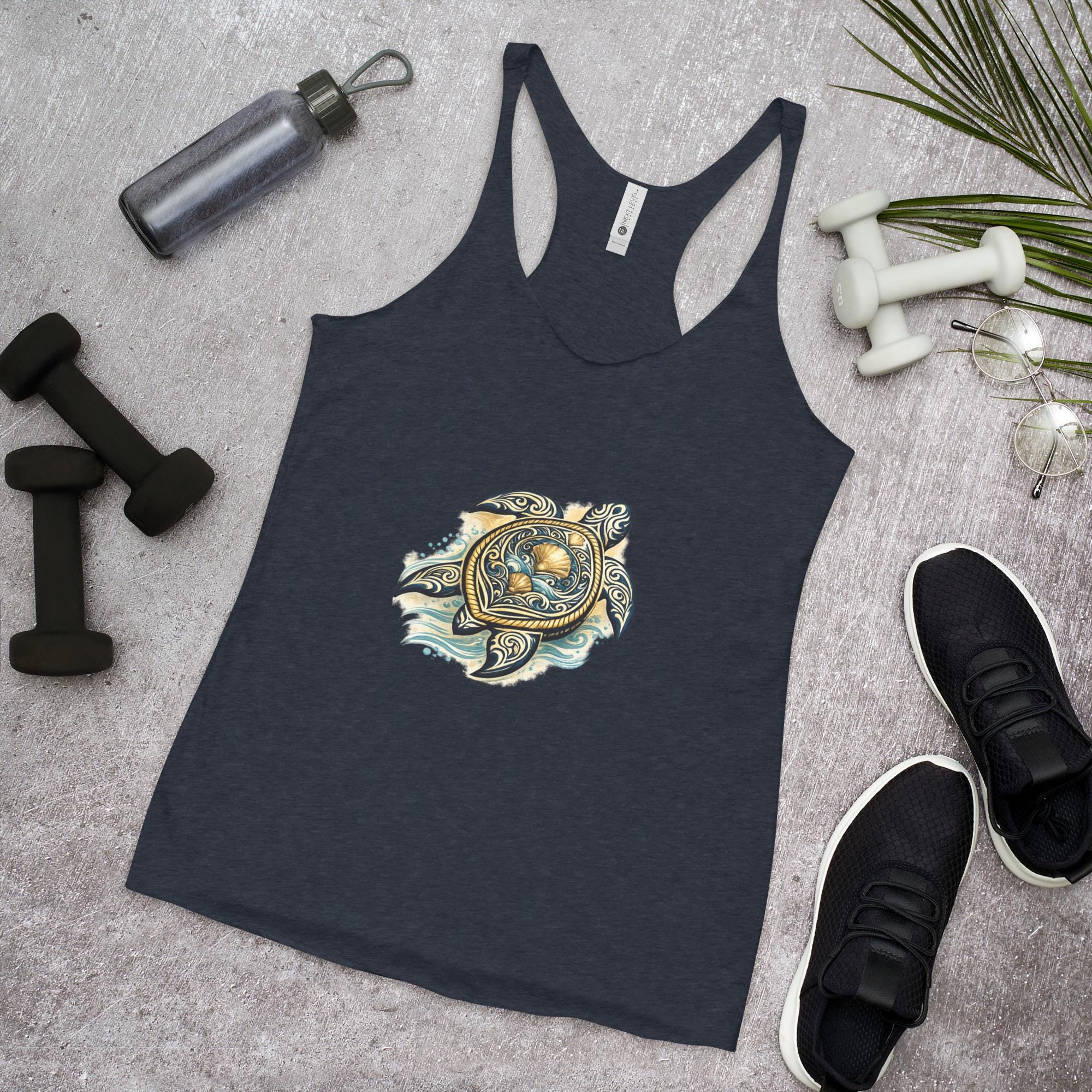 Baby Sea Turtle Racerback Tank Top | Coastal Ocean Marine Life Shirt