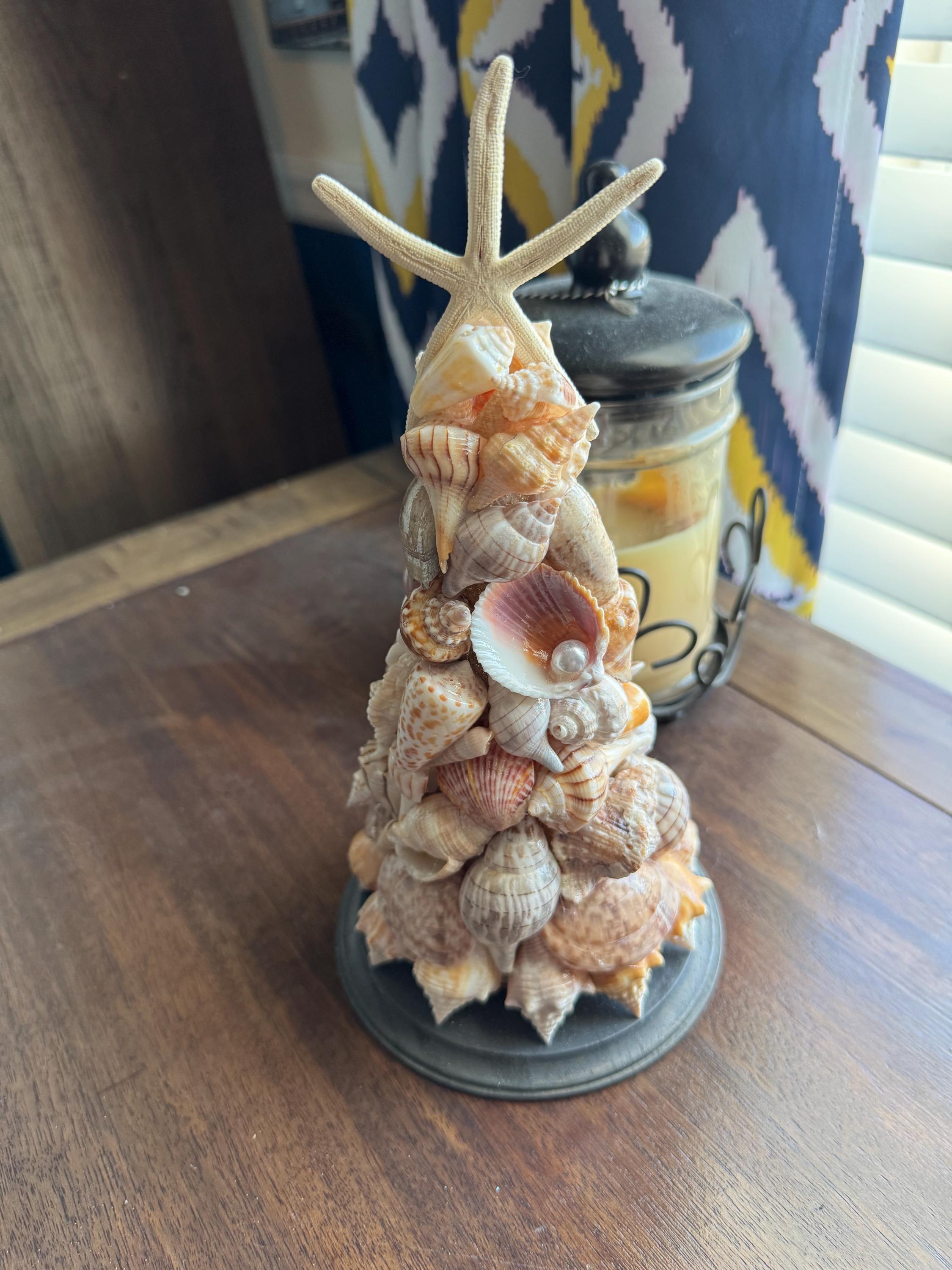 Beach House  Seashell Tree , Handmade Coastal Art decor,