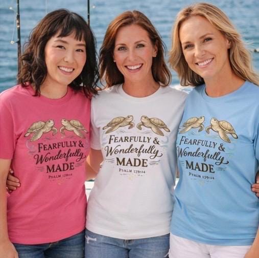 Fearfully & Wonderfully Made | Psalm 139:14 Christian Beach Shirt | Coastal Faith