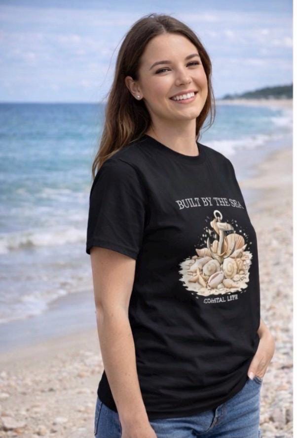Anchor, Seashell Cotton T-shirt, Built by the Sea