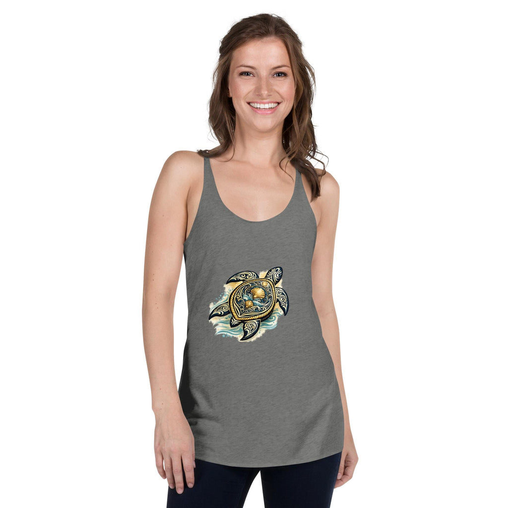 Baby Sea Turtle Racerback Tank Top | Coastal Ocean Marine Life Shirt