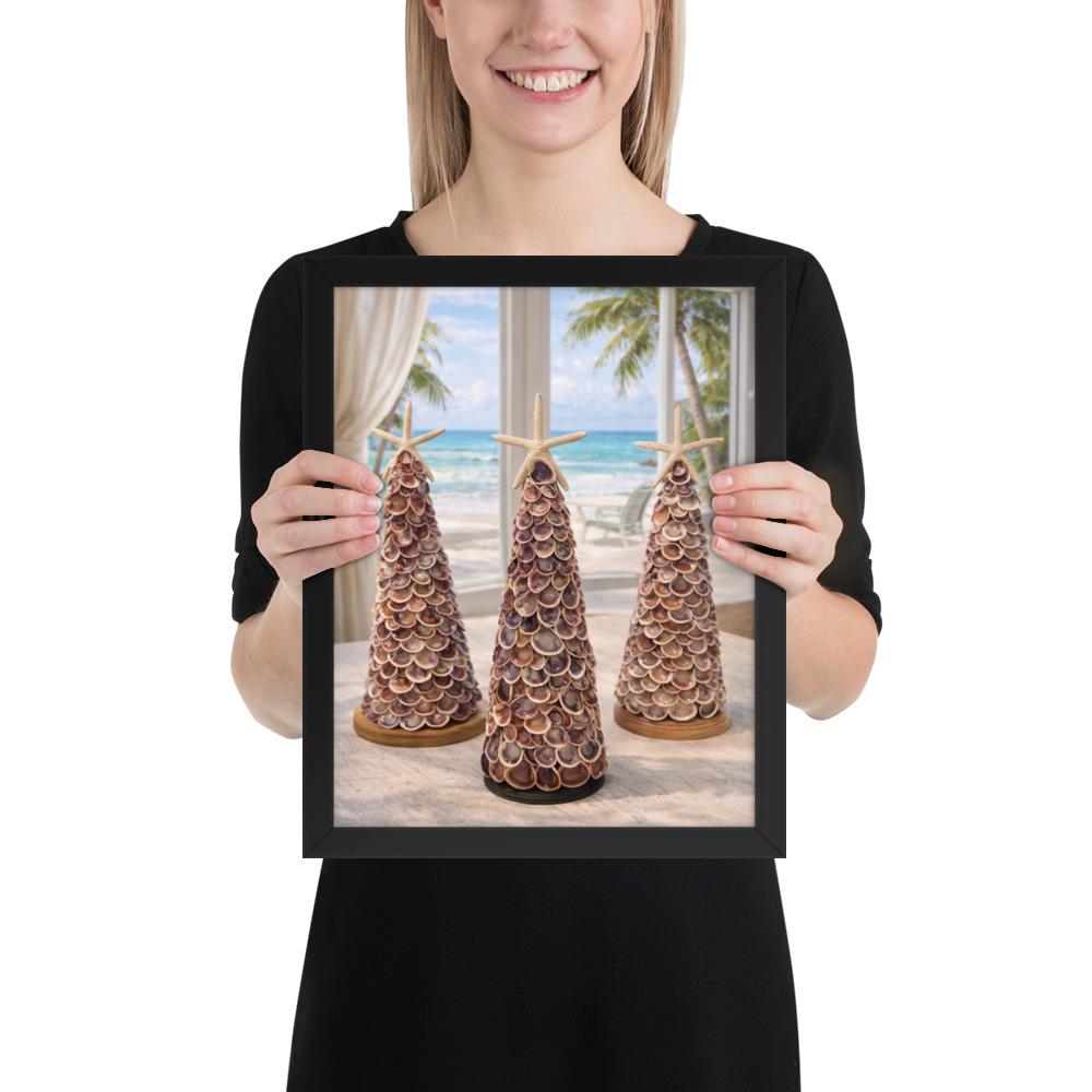 Beach Vibes Seashell Tree Wall Art | Lighted Coastal Decor