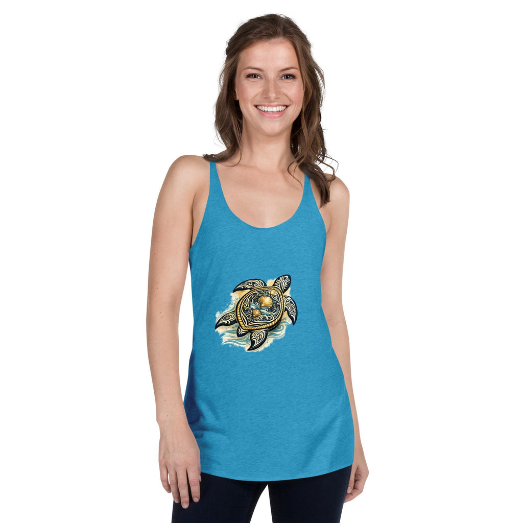Baby Sea Turtle Racerback Tank Top | Coastal Ocean Marine Life Shirt