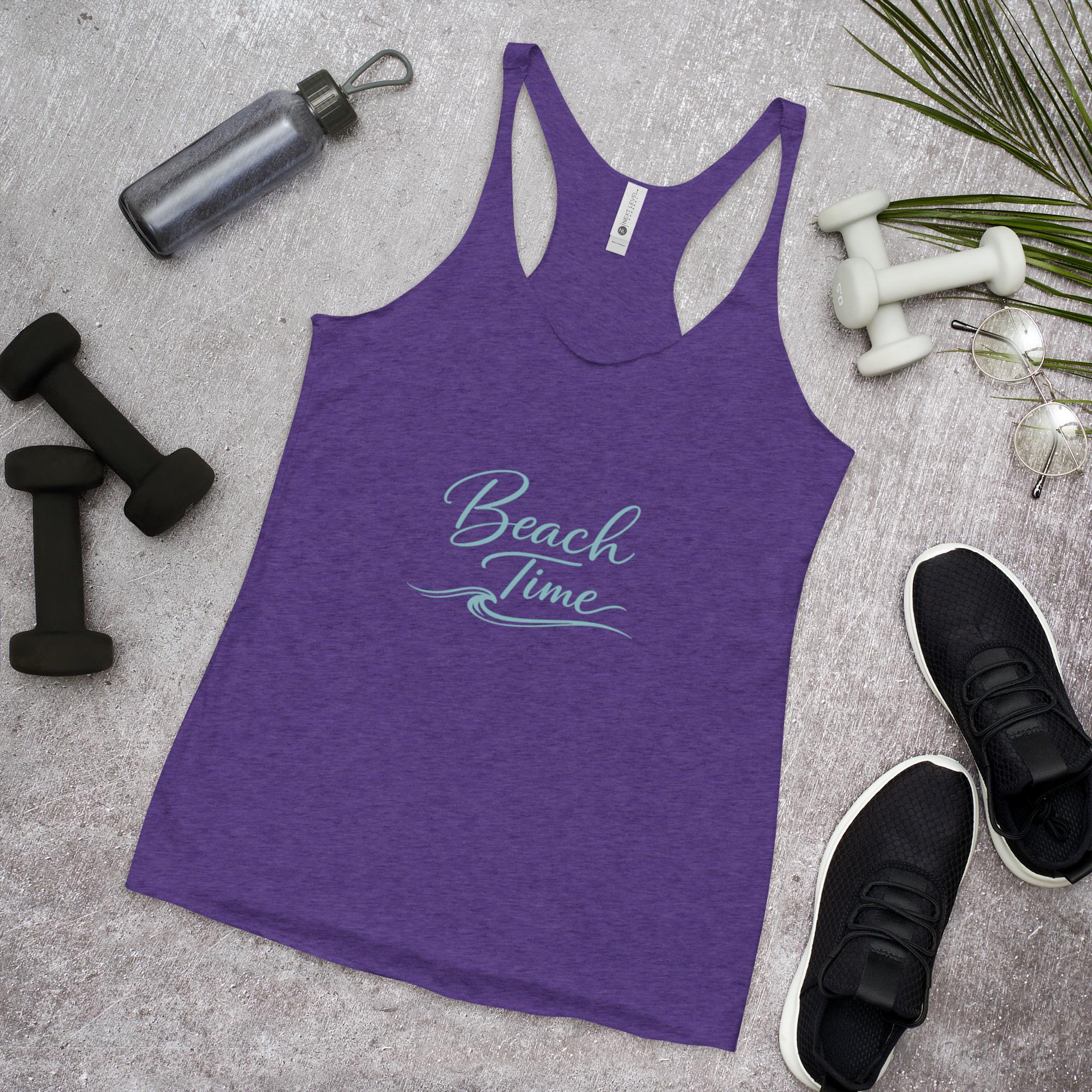 Beach Time Racerback Tank | Coastal Workout Shirt | Ocean Therapy Gym Top
