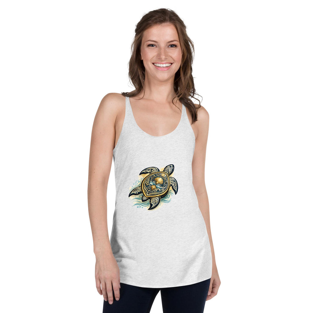 Baby Sea Turtle Racerback Tank Top | Coastal Ocean Marine Life Shirt
