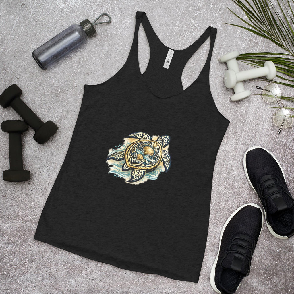 Baby Sea Turtle Racerback Tank Top | Coastal Ocean Marine Life Shirt