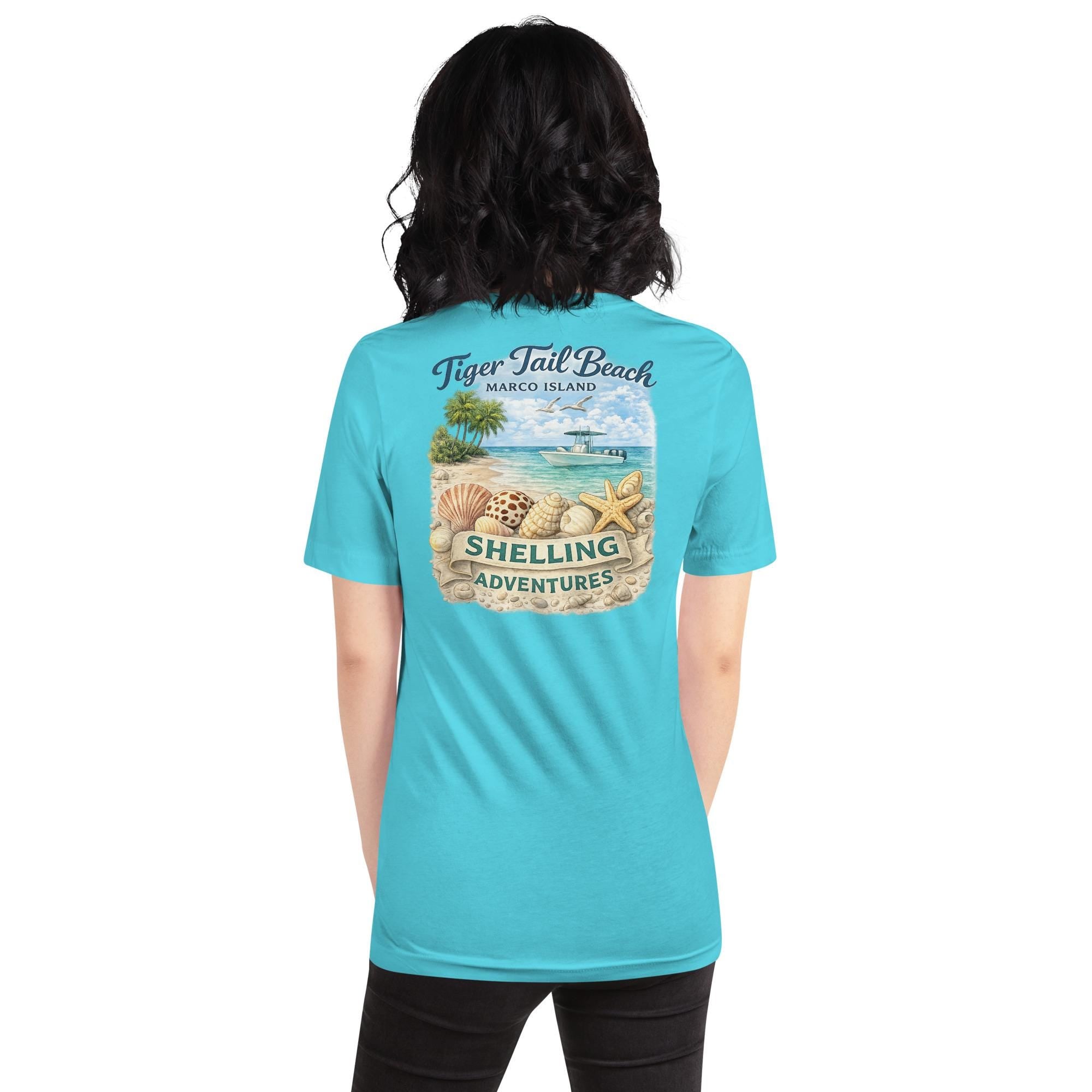 Beach Nautical Inspired T-Shirt,Tee with Shelling Adventures Design
