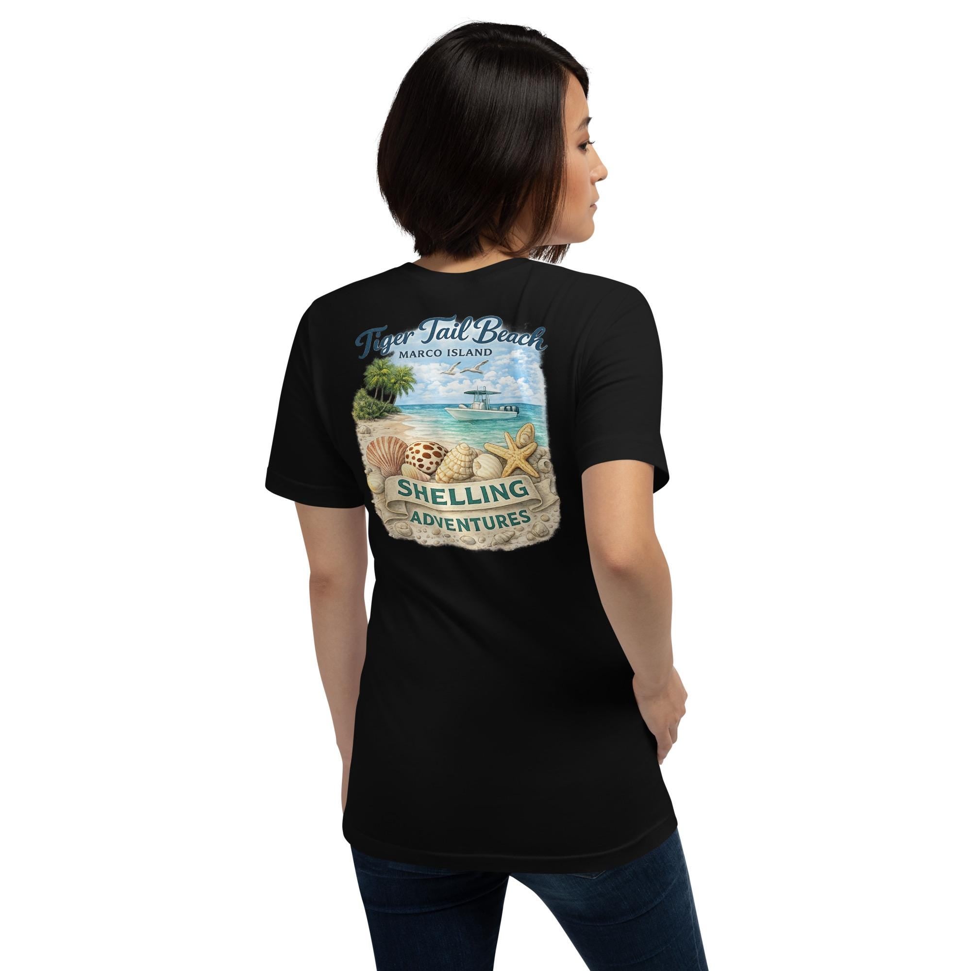 Beach Nautical Inspired T-Shirt,Tee with Shelling Adventures Design