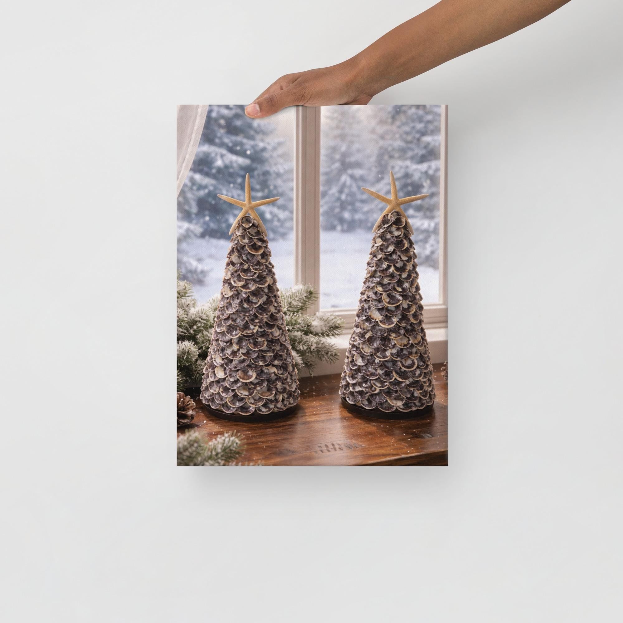 Beach Vibe, Seashell Tree Wall Art | Lighted Coastal  Decor | Nautical  Print,