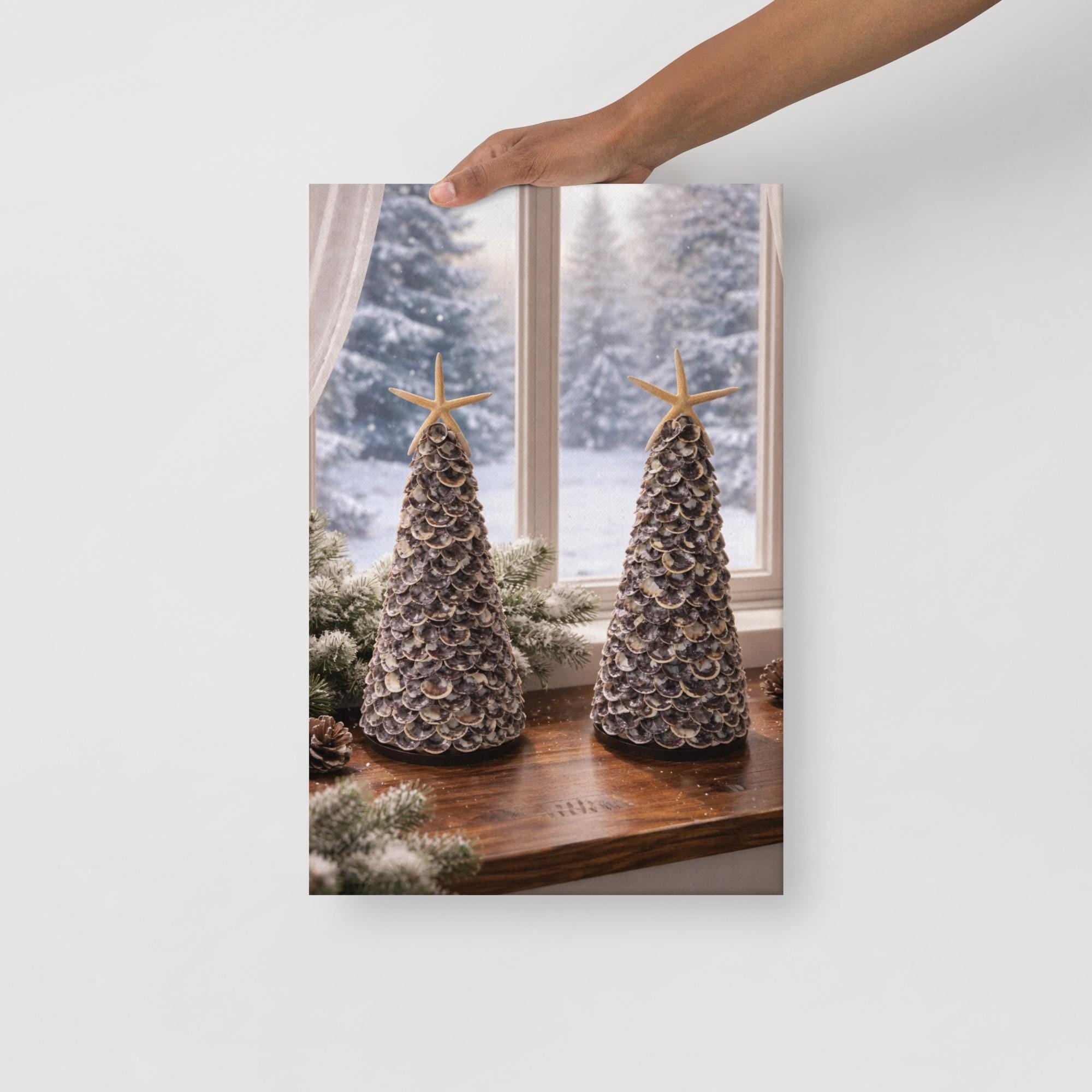 Beach Vibe, Seashell Tree Wall Art | Lighted Coastal  Decor | Nautical  Print,