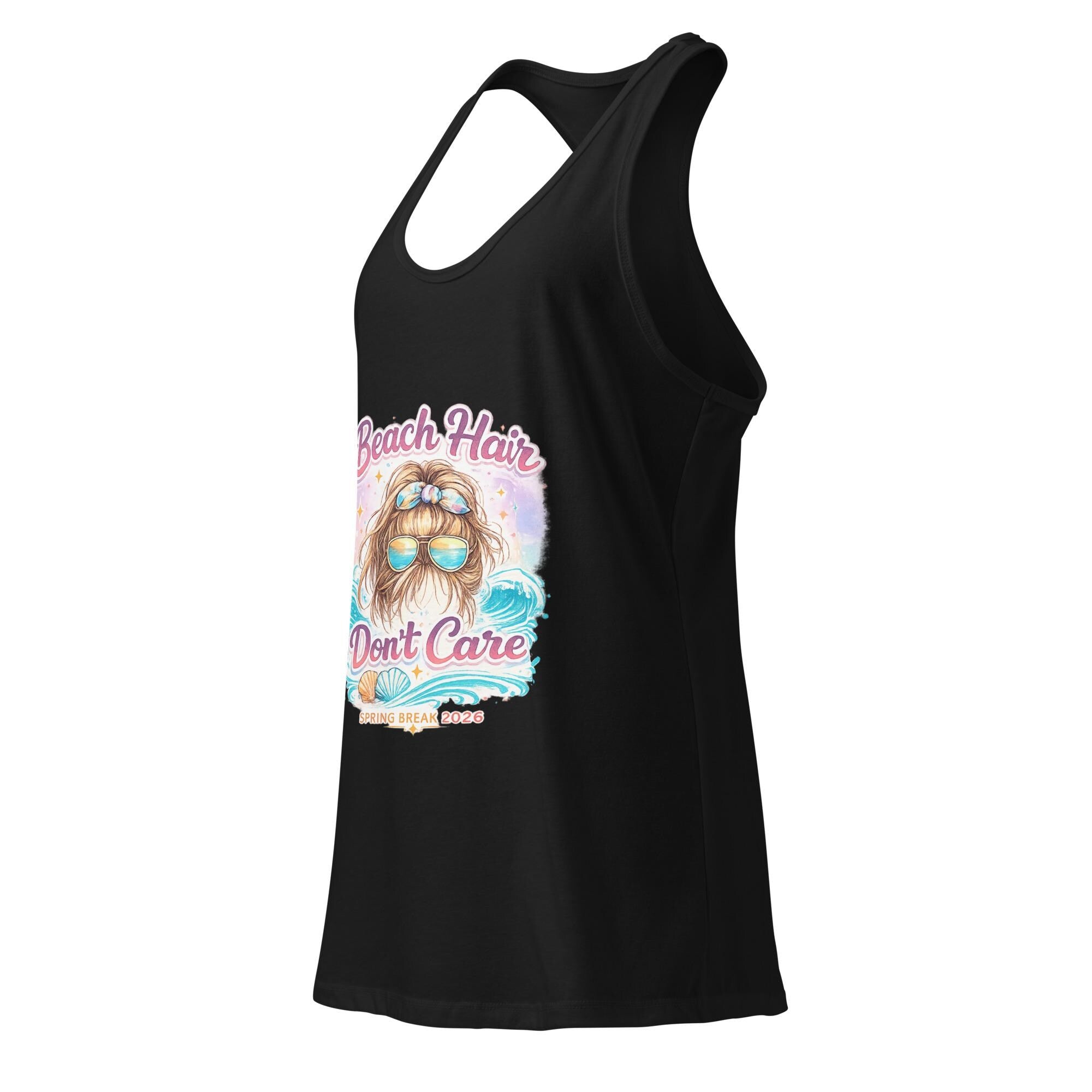 Beach Hair Dont Care Women’s fitted racerback tank top